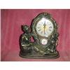 Image 1 : Alabastrite Clock with lady and children #1705163