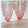 Image 1 : Two Pink Fostoria Fern Footed Goblets #1705212