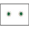 Image 1 : LOVELY EMERALD DIAMOND EARRINGS WERE $550.00 #1705298