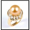 Image 1 : GOLDEN SOUTH SEA PEARL DIAMOND RING #1705359