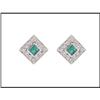 Image 1 : EMERALD DIAMOND EARRINGS WERE $475.00 #1705375