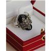 Art Deco Ring Sterling, Marcasite and Onyx #1705566