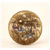 Image 1 : Old Japanese Satsuma Button Pin Iris Flower #1705722