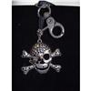 Image 1 : Swarovski Crystal Pirate Skull Key Chain Silver#1705955