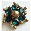 Image 1 : UNSIGNED ~REGENCY~ BROOCH W/LARGE FACETED GLASS#1705983