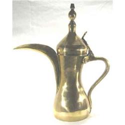 Coffe Pot Solid Brass Eastern Tinned #1706394