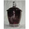 Image 1 : Ruby engraved bohemian  Bonbon pot #1706530