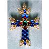 Image 1 : Trifari Rhinestone Cross Brooch/Pendant #1706591