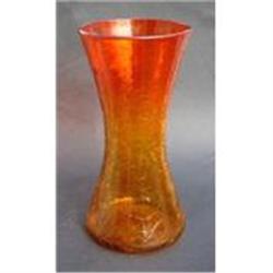 Crackle Glass Amberina Vase #1706634