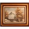 Image 1 : "Mountain View" by H. Gleason - landscape oil #1720616