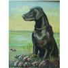 Image 1 : LOVELY OIL on BOARD - BEAUTIFUL DOG #1720726