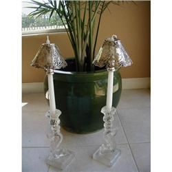 ART NOUVEAU 1890 STERLING CANDLE SHADES/SIGNED #1720978