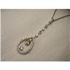 Image 1 : 14K WG Gold Multi-Stone Diamond Drop Pendant #1721206