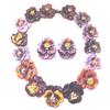 Image 1 : Autumn colored pansy necklace & earrings #1721219