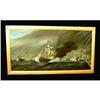 Image 1 : Battle Scene Nautical Oil on Canvas Painting #1721491