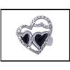 Image 1 : FRENCH DESIGNERS DIAMOND ONYX HEART RING WAS #1745784