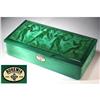 Image 1 : MALACHITE COLOR GLASS POWDER BOX / HOFFMAN #1746041