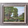 Image 1 : ORIG OIL PAINTING LANDSCAPE WOODED COUNTRY ROAD#1746098