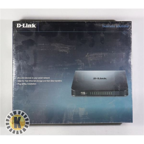 D-LINK 24-PORT 10/100 MBPS UNMANAGES SWITCH