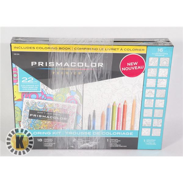 LOT OF 2 PRISMACOLOR COLORING KIT