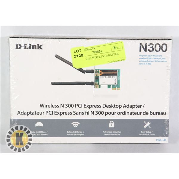 D-LINK N300 WIRELESS ADAPTER