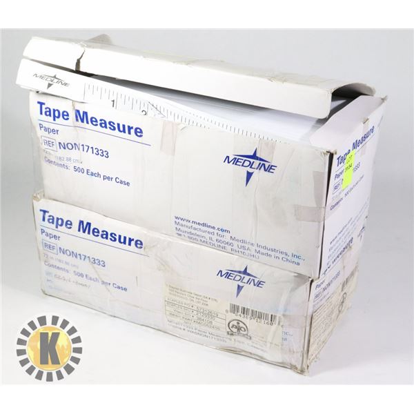 LOT OF 2 500 PACKS OF 72" PAPER TAPE MEASURES