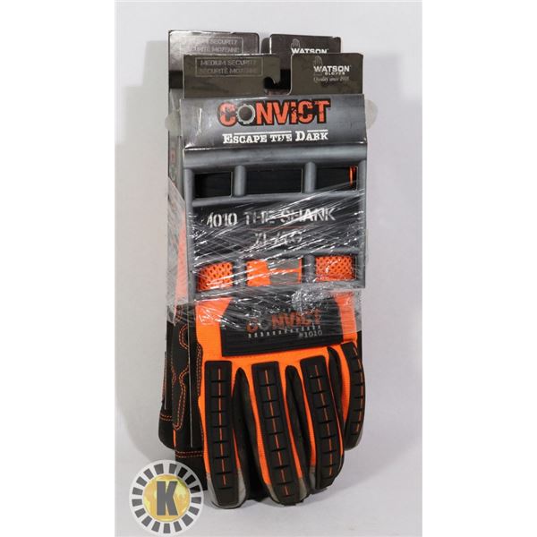 2 PAIRS OF WATSON CONVICT 1010 GLOVES SIZE XL