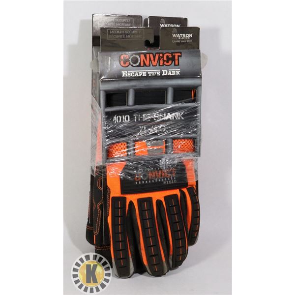 2 PAIRS OF WATSON CONVICT 1010 GLOVES SIZE XL