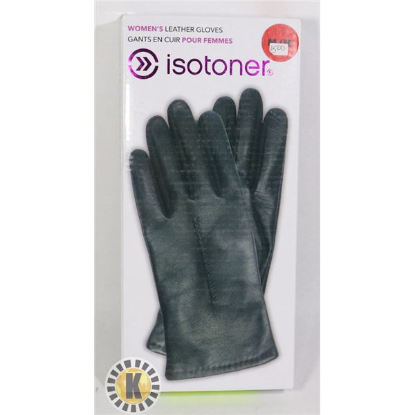 ISOTONER WOMENS LEATHER GLOVES