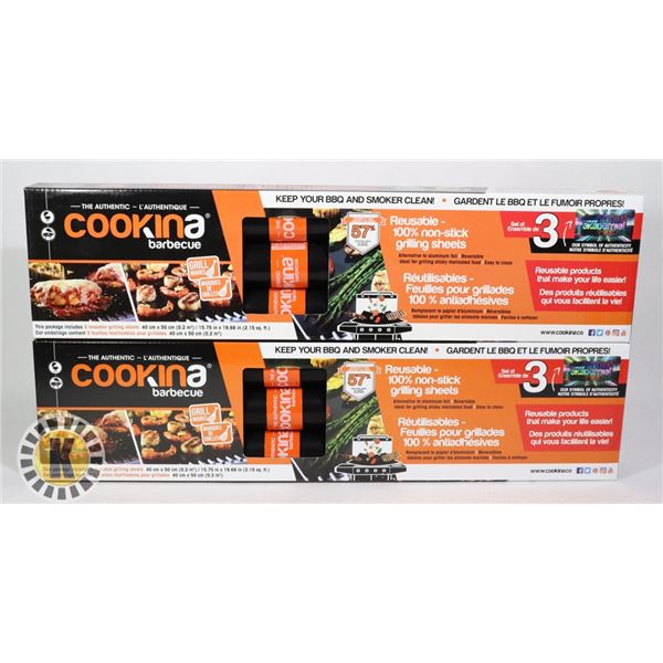 2 PACKAGES OF COOKINA BARBECUE REUSABLE GRILLING