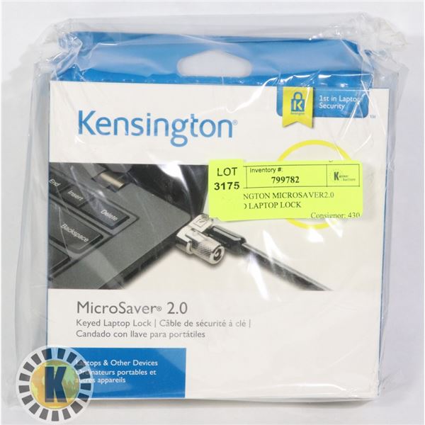 KENSINGTON MICROSAVER2.0 KEYED LAPTOP LOCK