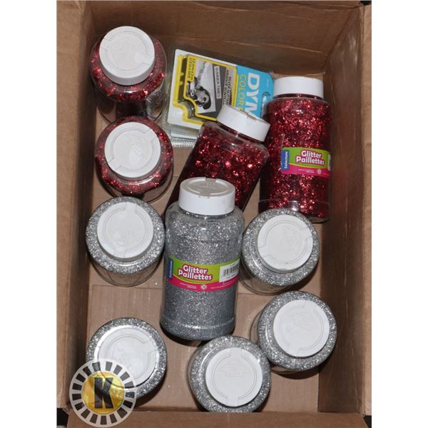 SILVER AND RED GLITTER