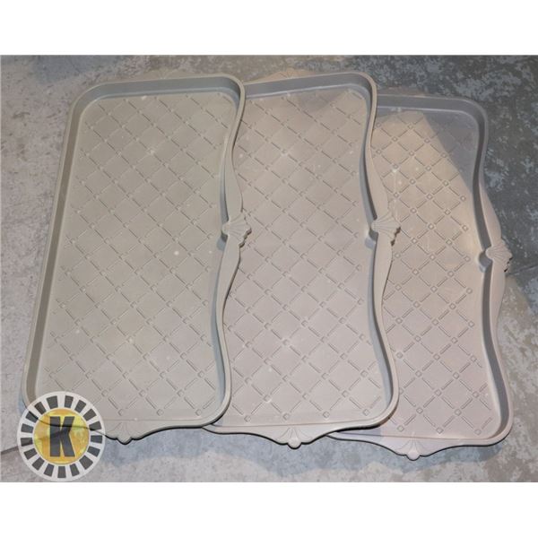 LOT OF THREE BOOT TRAYS
