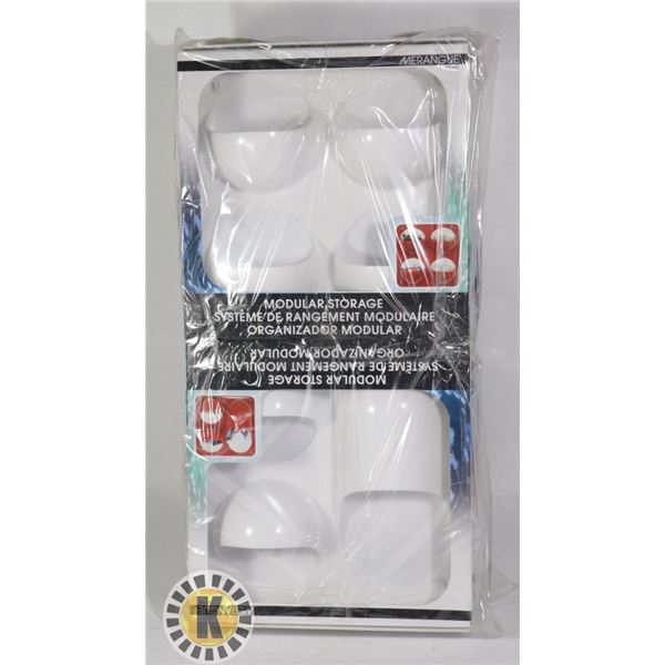 LOT OF 4 MERANGUE MODULAR STORAGE ORGANIZER