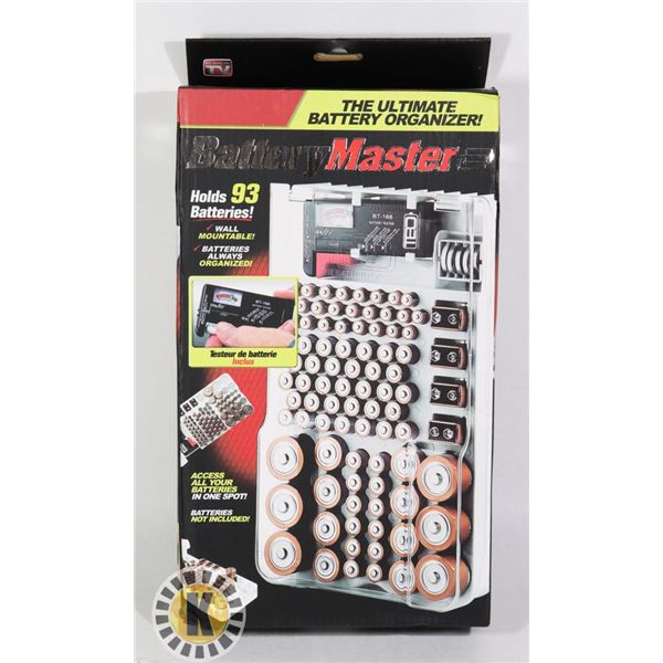 BATTERY MASTER BATTERY ORGANIZER WITH BATTERY
