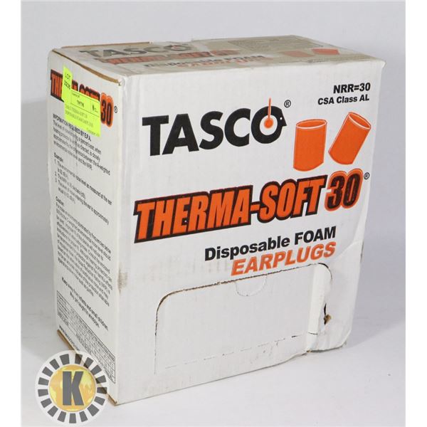 TASCO THERMA-SOFT 30 DISPOSABLE FOAM EARPLUGS