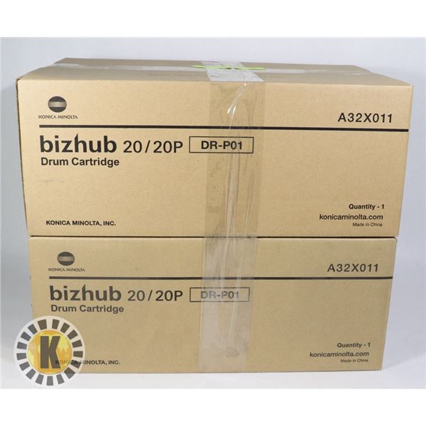 LOT OF 2 BIZHUB DR-P01 DRUM CARTRIDGE
