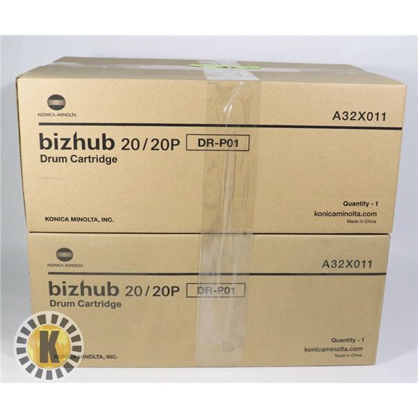 LOT OF 2 BIZHUB DR-P01 DRUM CARTRIDGE