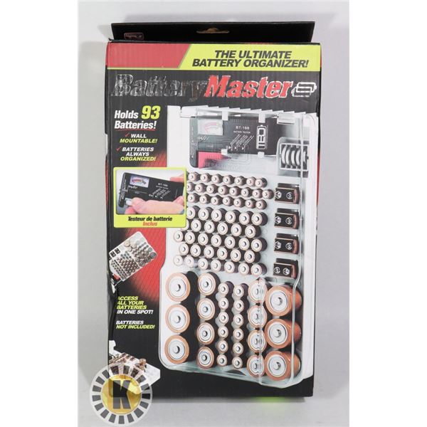 BATTERY MASTER BATTERY ORGANIZER WITH BATTERY