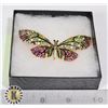 Image 1 : RHINESTONE BUTTERFLY BROOCH