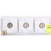 Image 1 : 3 CANADIAN SILVER 5 CENT COINS 1903 1905 1906