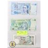 Image 1 : 3 BANKNOTES, TUNISIA 10 DINAR 2019 TUNISIA 50