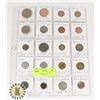 Image 1 : 20 FOREIGN COINS 7 DIFFERENT COUNTRIES UK MEXICO