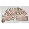 Image 1 : 11 CANADIAN 1954 2 DOLLAR BANKNOTES
