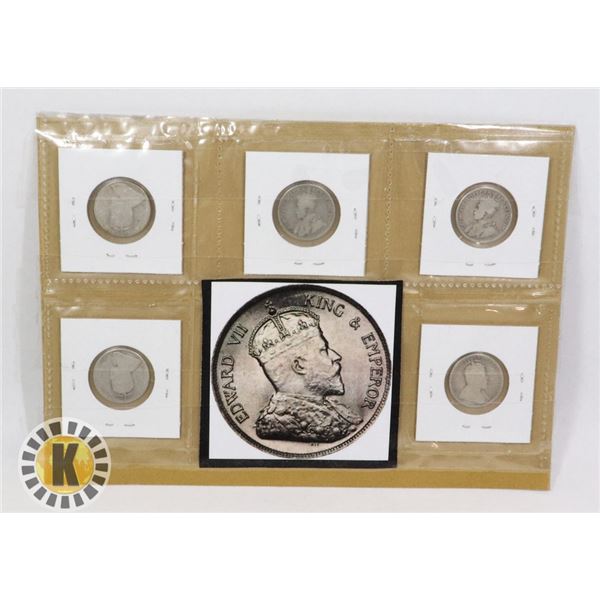 CANADIAN  90% SIL. 1919, 1932, 1903, 1905, 1910.