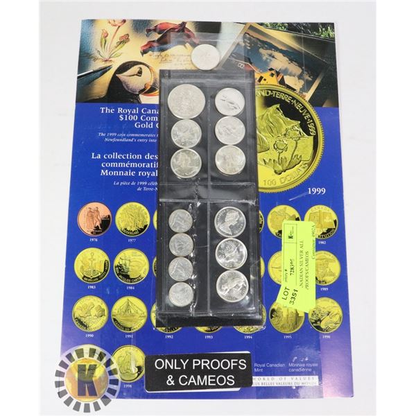 $3.00+ CANADIAN SILVER ALL SILVER PROOFS/CAMEOS