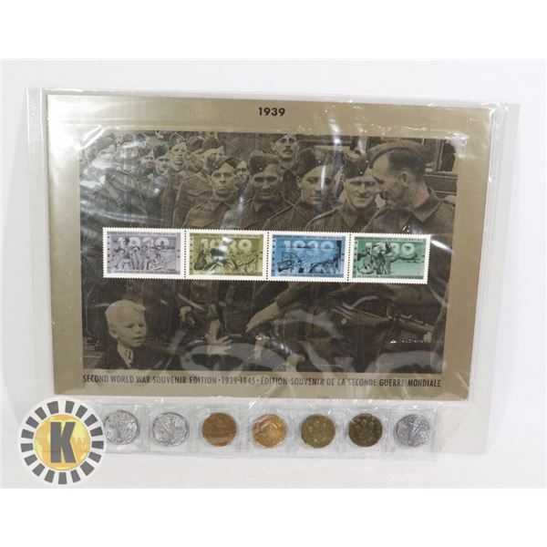 1939 WWII STAMP COLLECTION + LOT OF WWII $.05