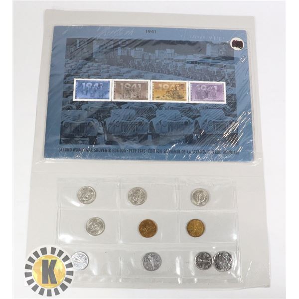 1941 WWII STAMP COLLECTION + LOT OF WWII $.05