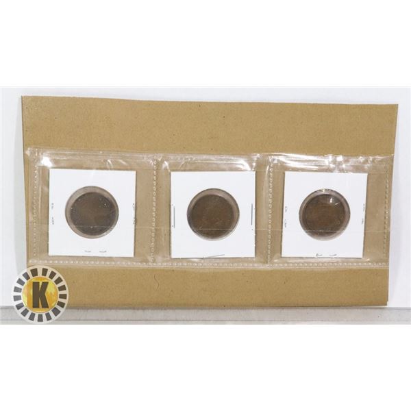 CANADIAN  LRG CENT 1911, 1916, 1918