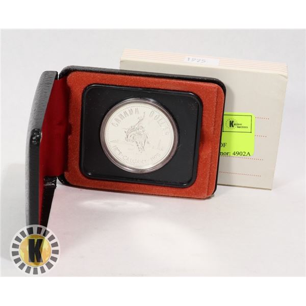 CANADIAN 1975 SILVER $1, ORIGINAL MINT CASE, PROOF